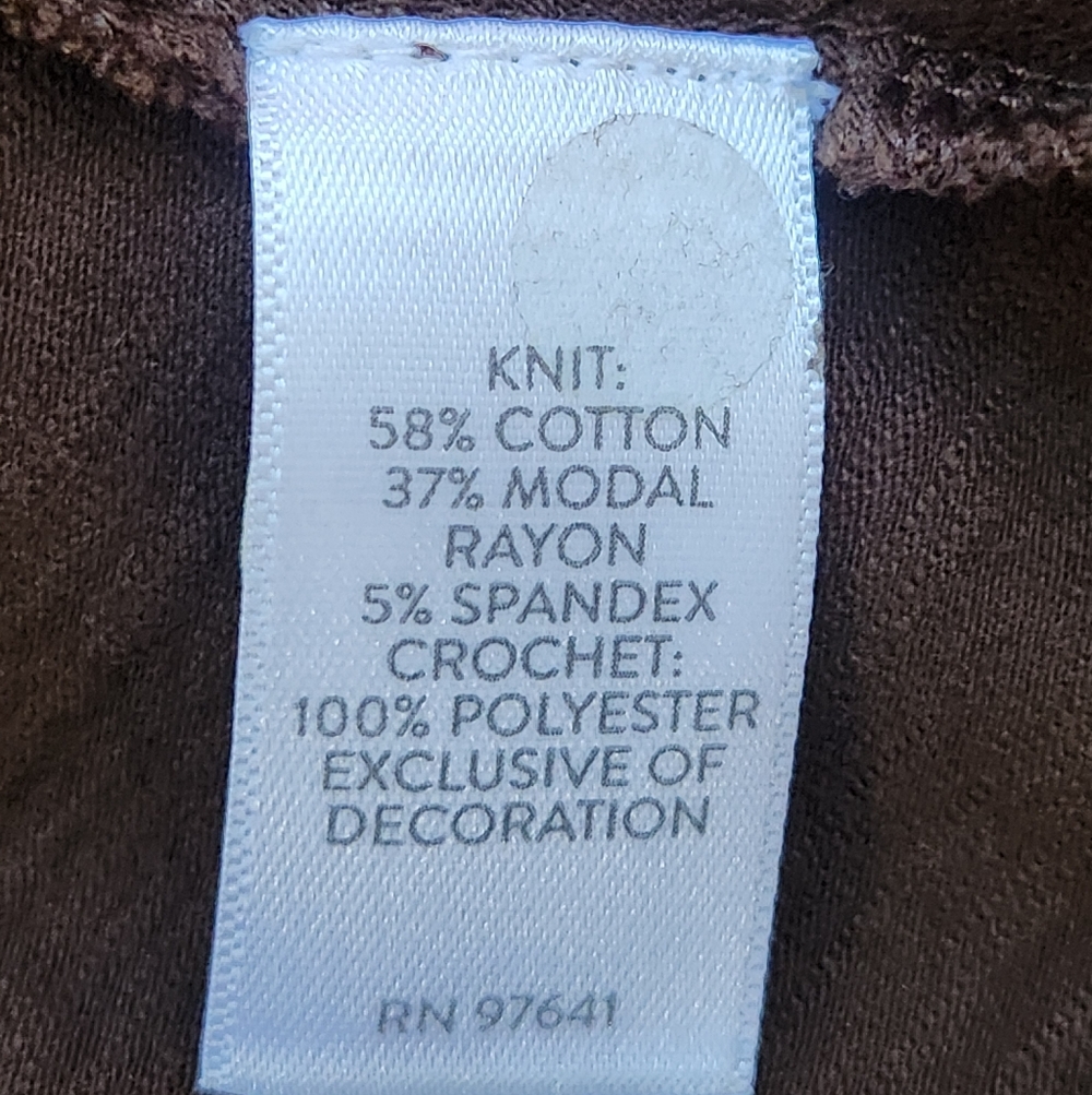 J. JILL Kona Brown Crocheted Lace Shift Dress - Size L - Picture 14 of 15